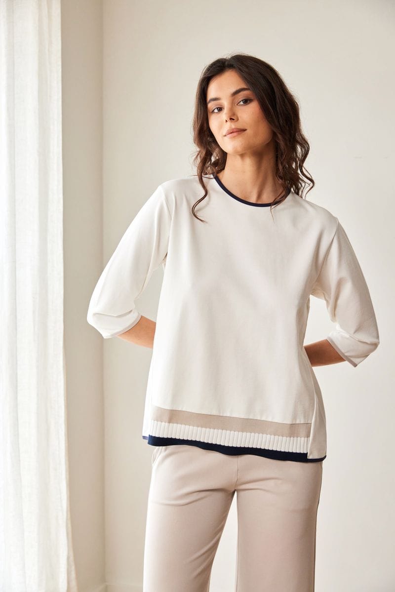 PERUZZI Knit Detail Top