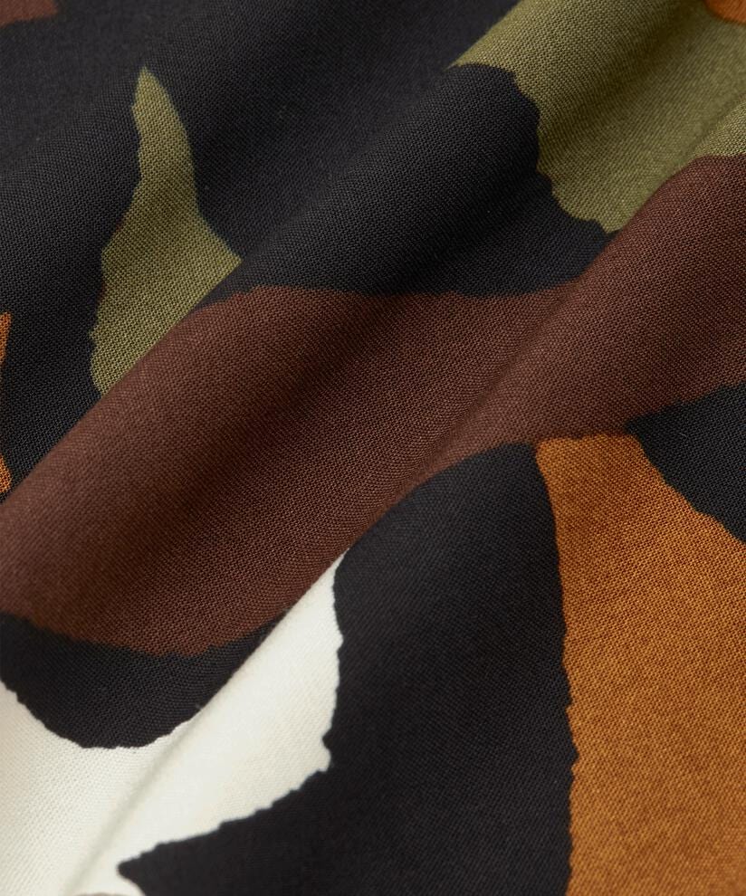 Masai Camo Print Keyhole Top