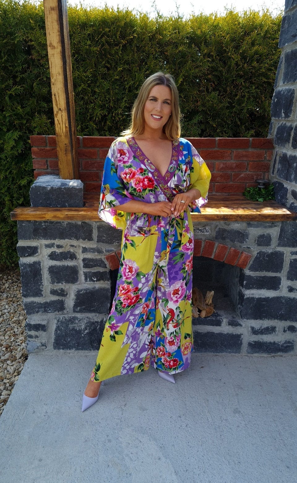 Derhy Floral Patchwork Jumpsuit