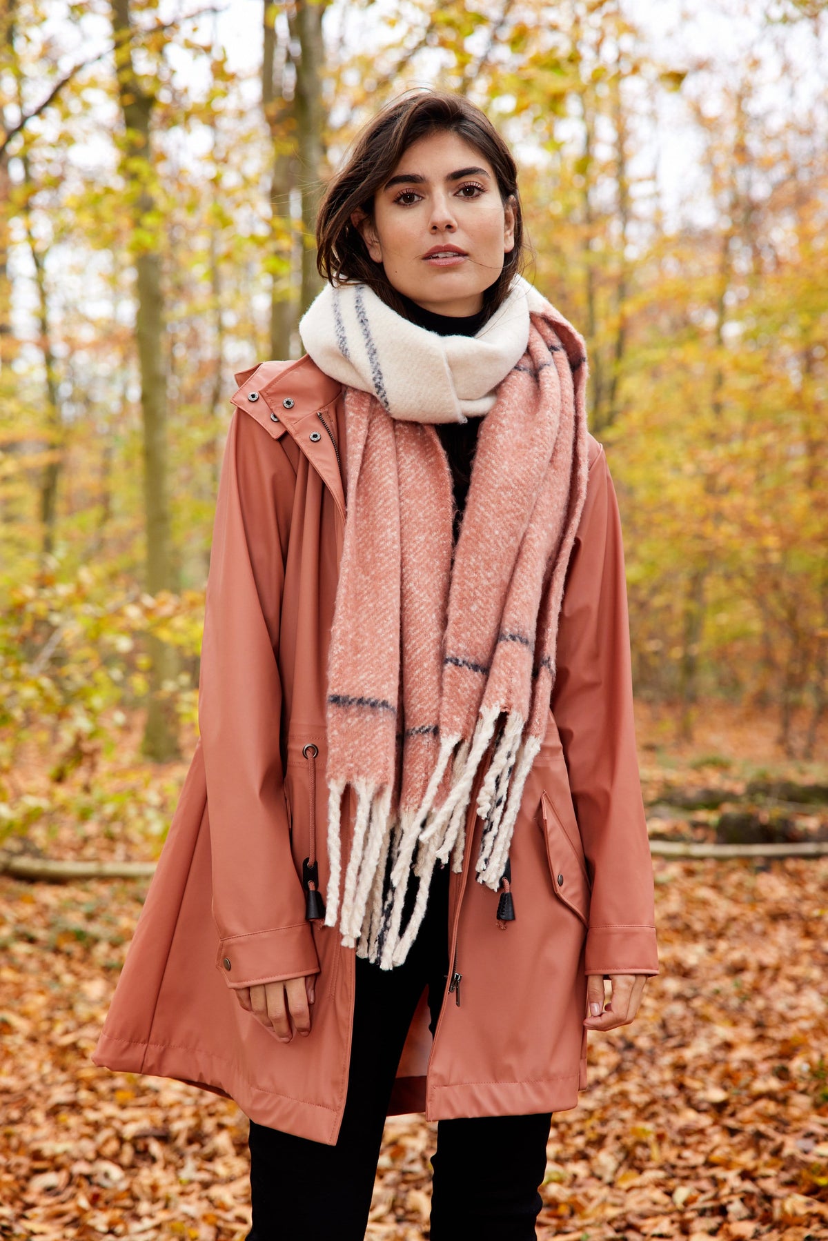 Soyaconcept Drawstring Rain Coat