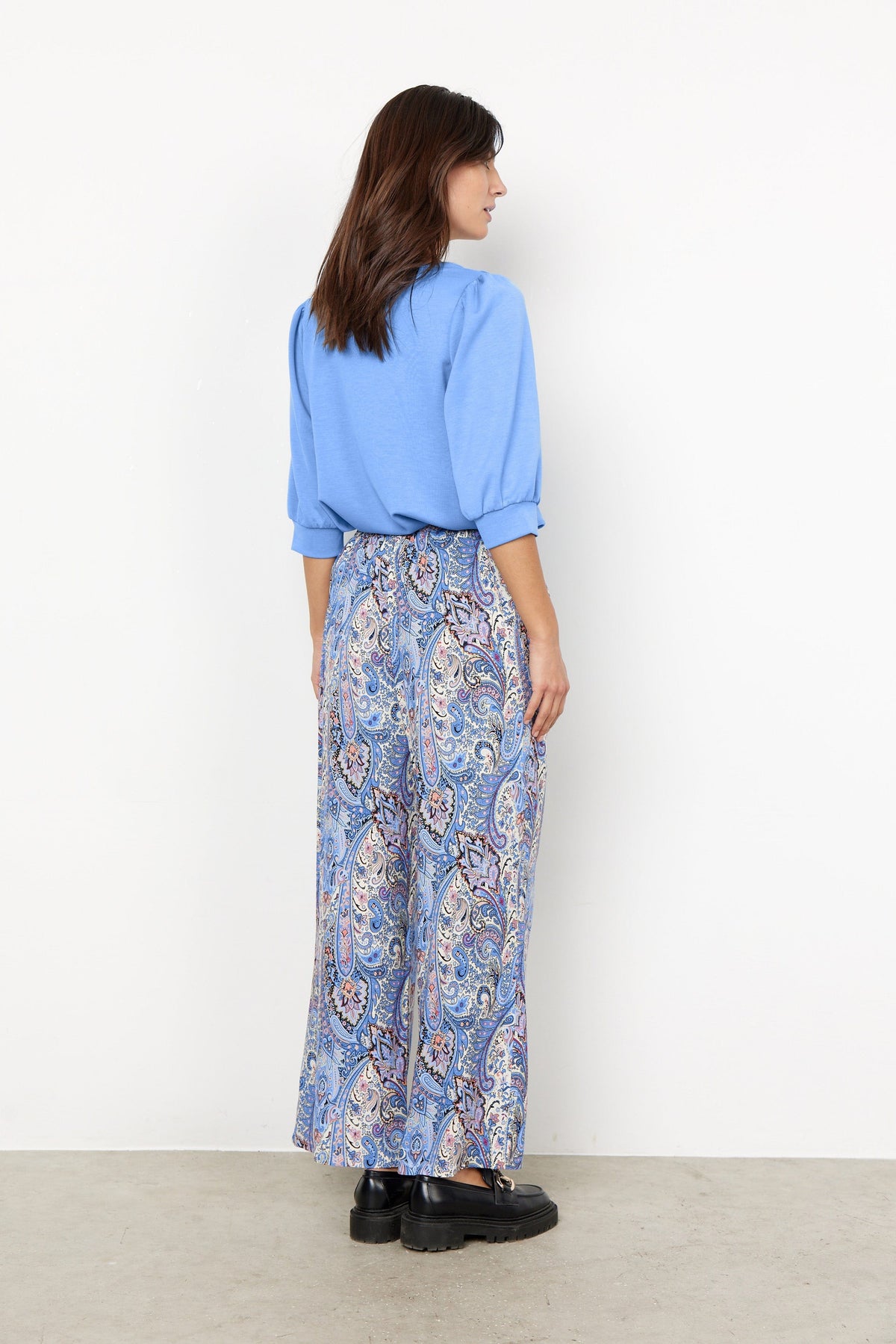 Soyaconcept Cropped wide leg Paisley Trouser