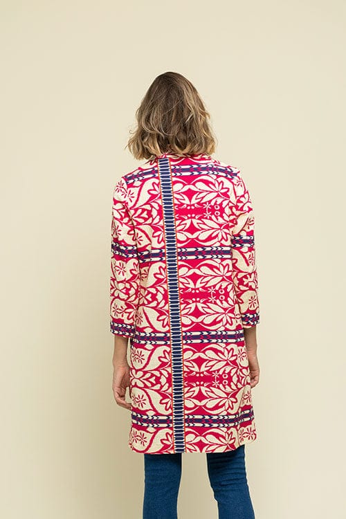 HONGO Tapestry Print Dress Coat
