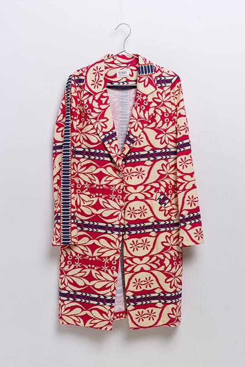 HONGO Tapestry Print Dress Coat