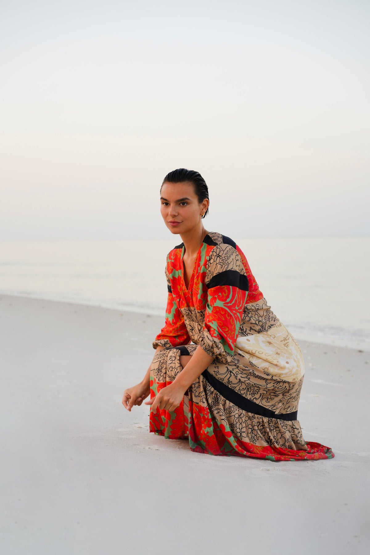 Peruzzi Mixed Print Dress