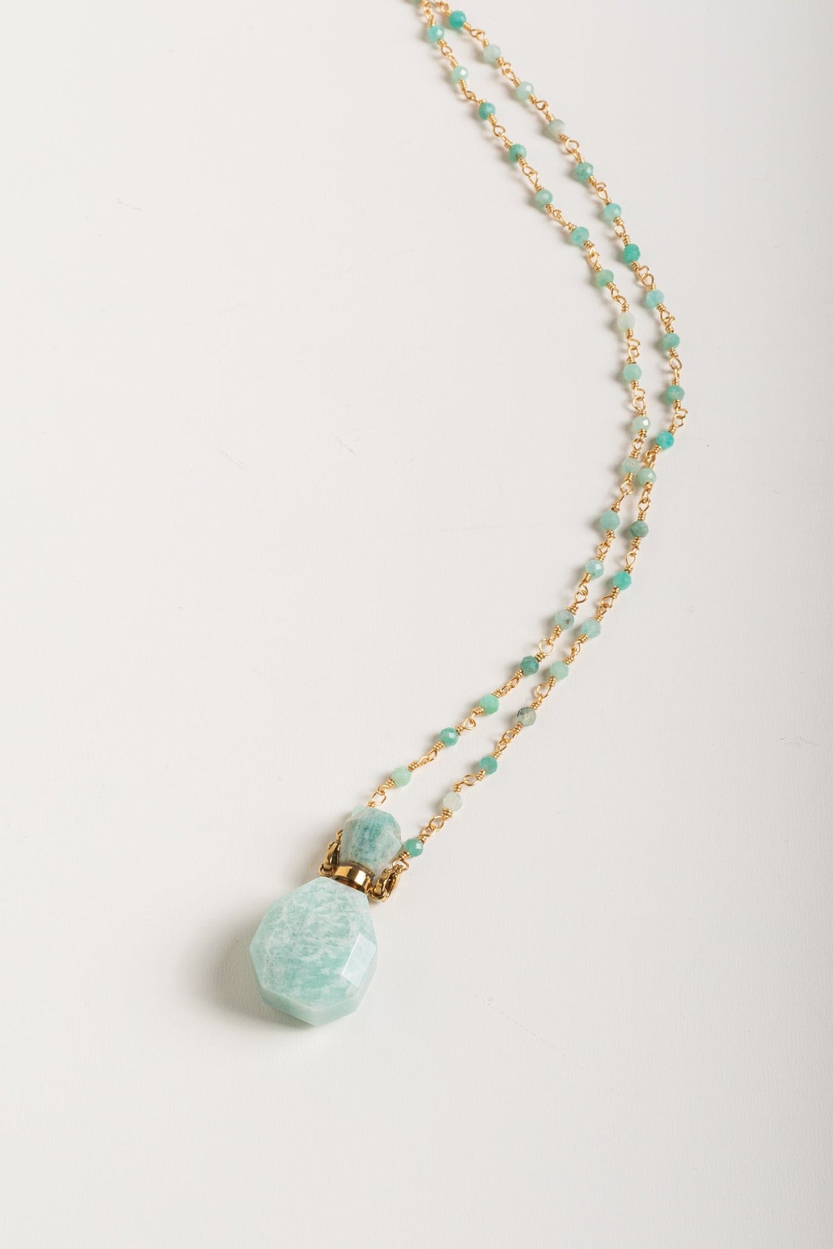 Sea Green Gold Necklace