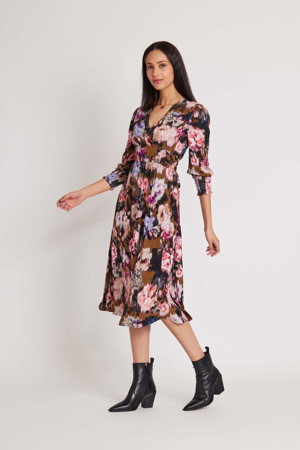 Derhy Impressionist Print Dress