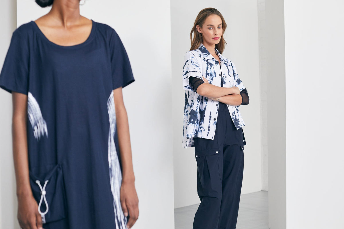 NAYA Contrast Button Tech Trouser