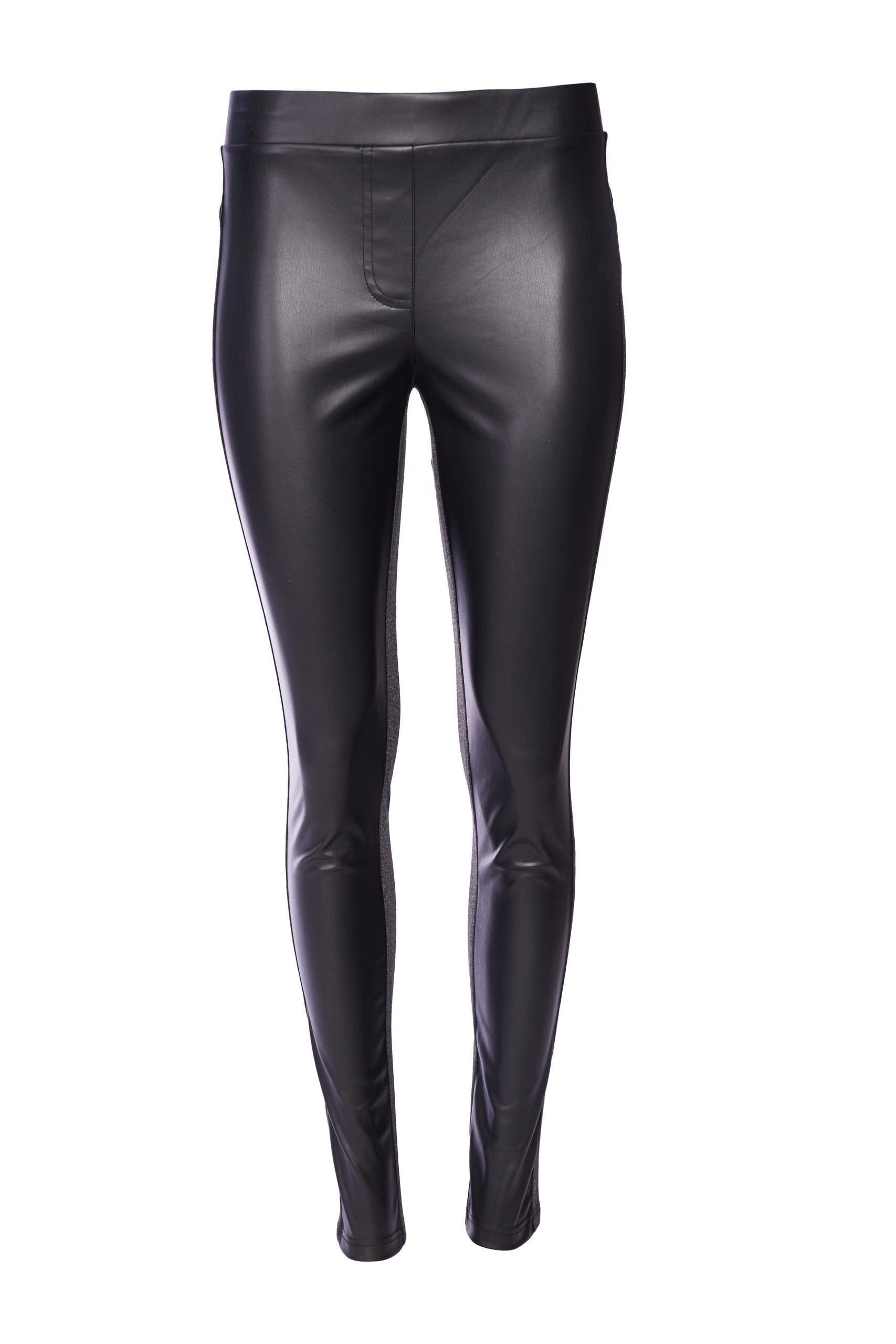 NEW PINK Victoria's Secret Faux Leather Panel Leggings Black - Size XS |  eBay