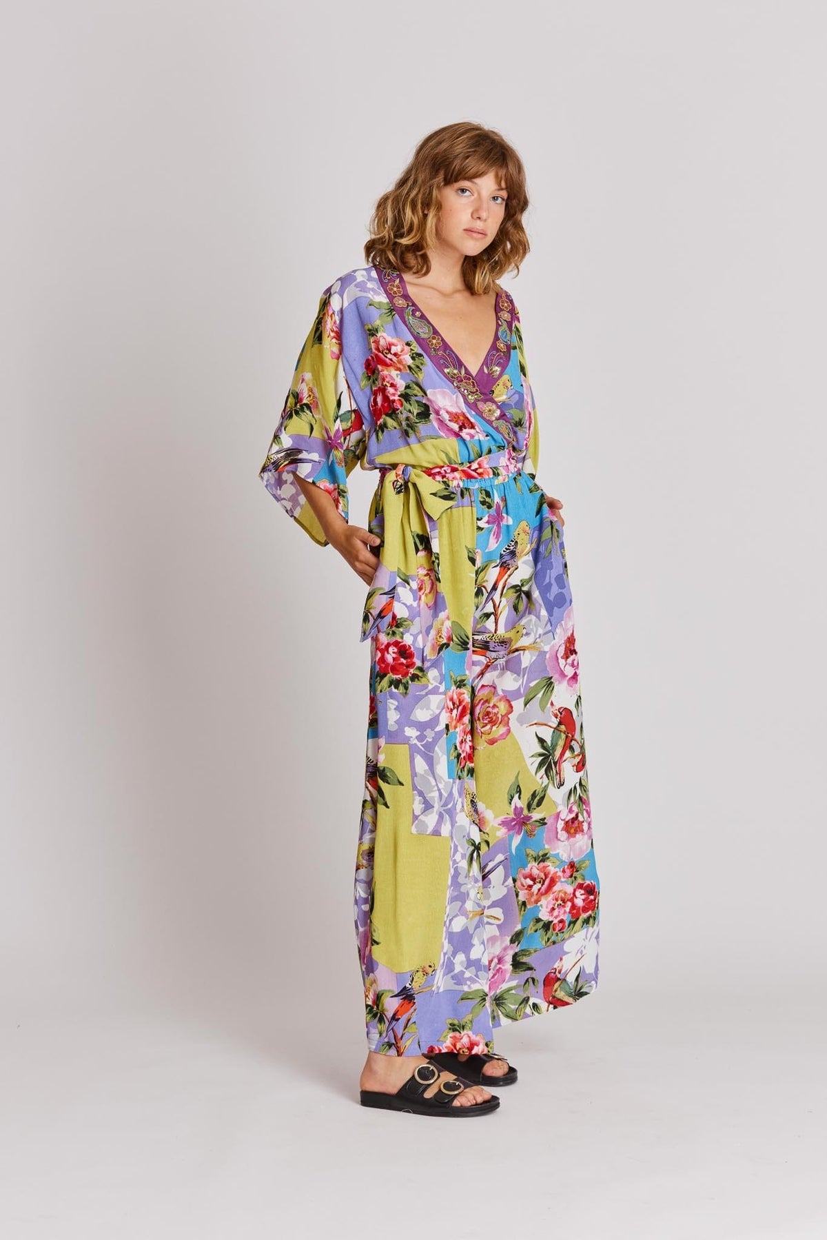Derhy Floral Patchwork Jumpsuit