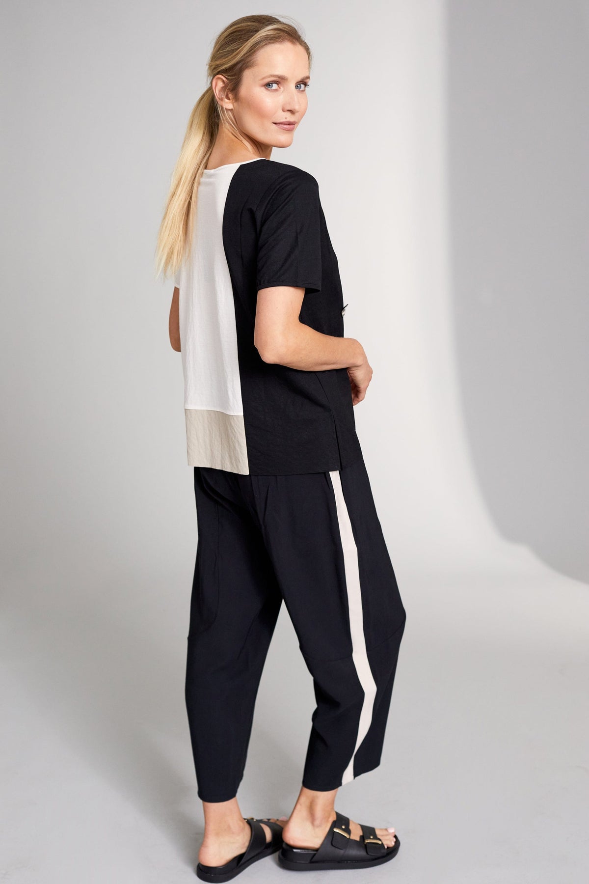 Peruzzi Side Stripe Slouch Trouser