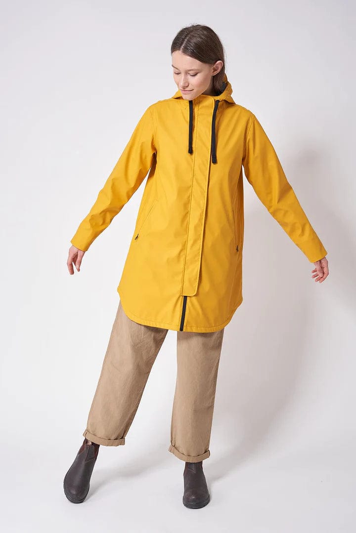 TANTÄ Round Hem Contrast Lined Raincoat