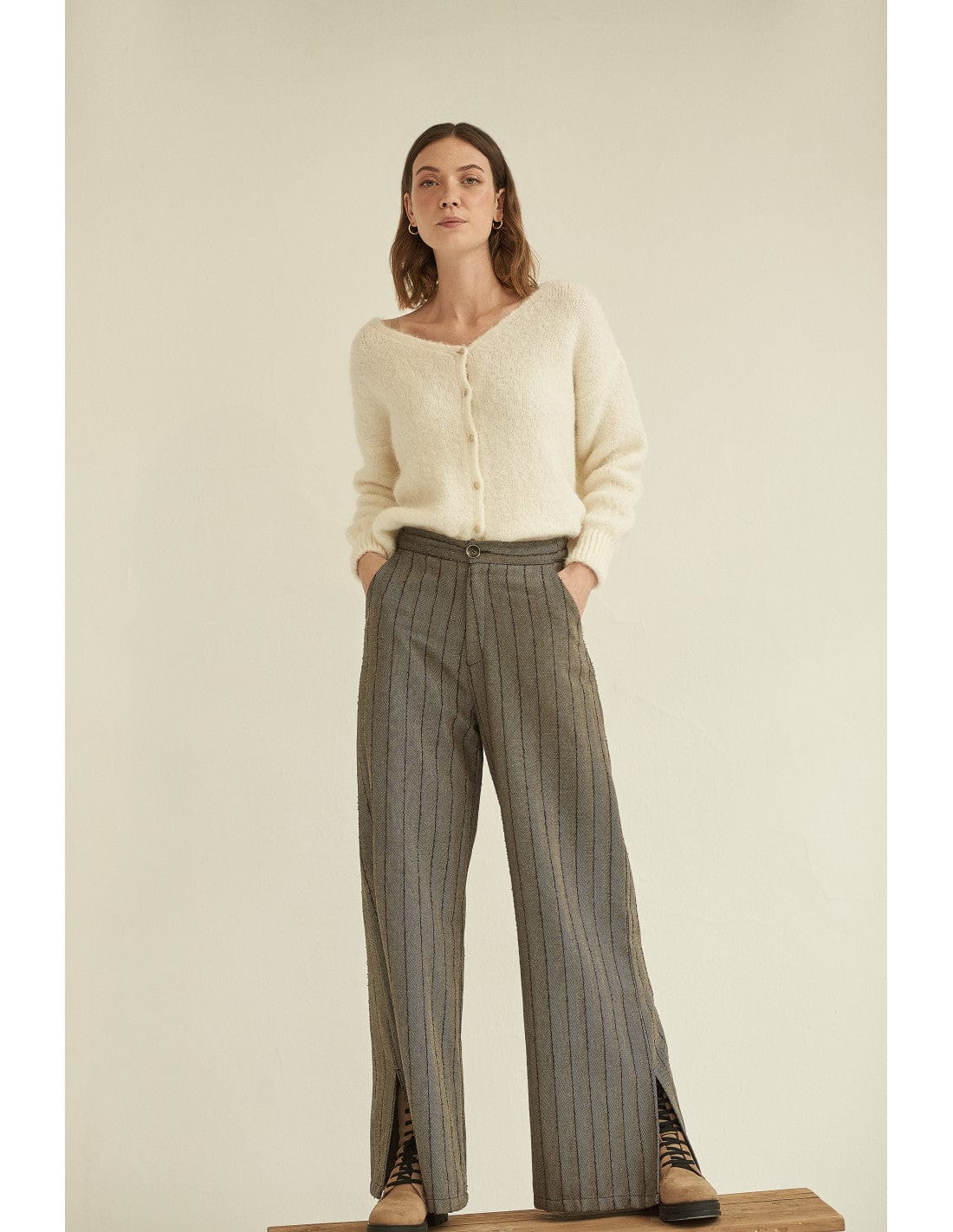 Mus & Bombon Fleck Stripe Trouser